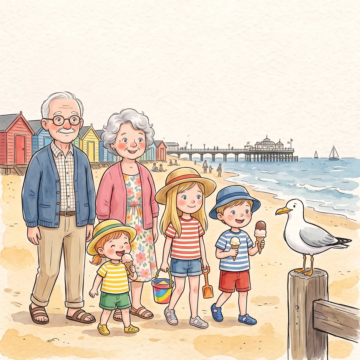 Cover of A Seaside Day with Nana and Grandad
