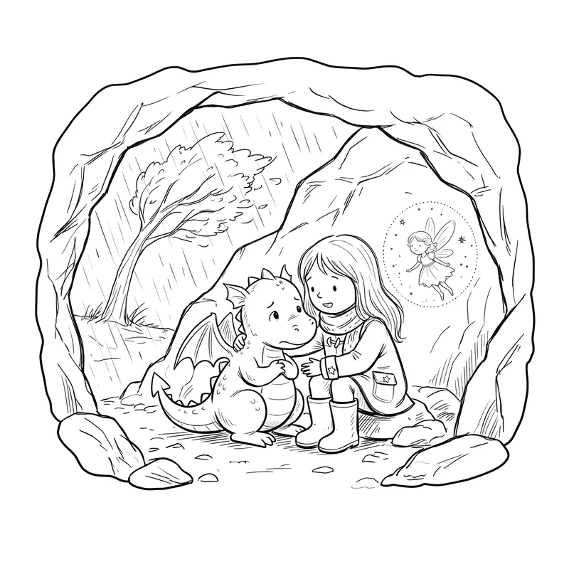 The Starlight Map: colouring page 2, black outlines to print and colour in